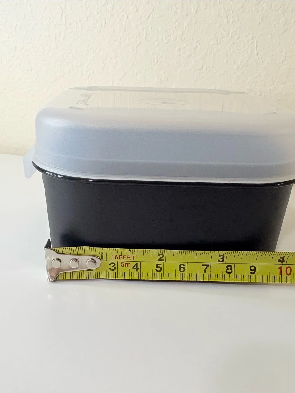 Tupperware Storzalot  black Clear Food Storage Container 4in/4in/3 in